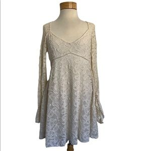 Free People Cream Lace Dress